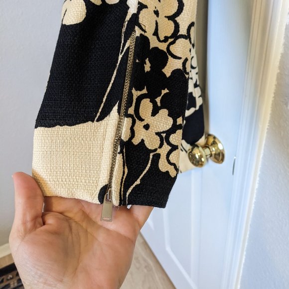 RAW SILK | LONG BLAZER | Asian Inspired |12 | Carlisle | Floral Print | NWOT - Picture 4 of 10